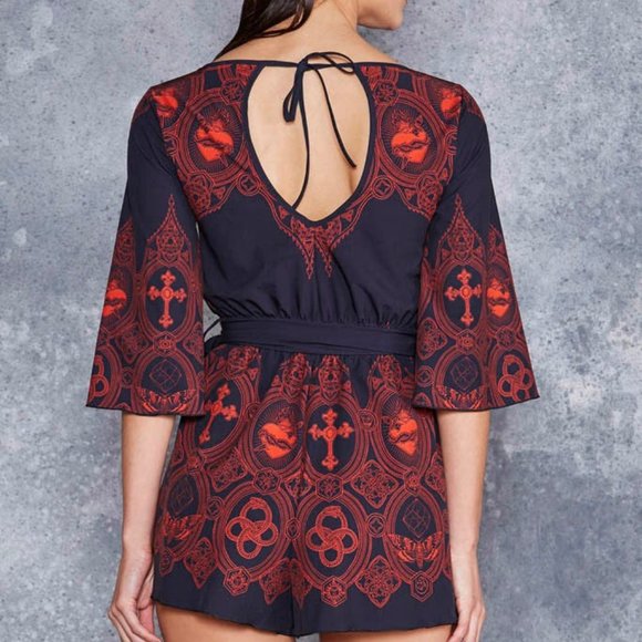 INVOCATION KIMONO PLAYSUIT Blackmilk clothing - Picture 3 of 3